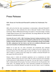Press Release - Thin Client Software and Hardware