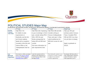 Political Studies Major Map