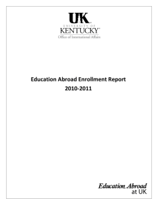 2010-2011 Education Abroad Enrollment Report