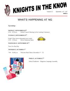 Knights in the Know 2.1 September 21