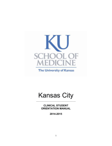 Clinical Orientation Manual - University of Kansas Medical Center