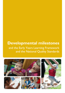 Developmental milestones - Department of Social Services