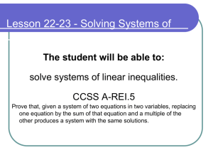 Solving System of Linear Inequalities