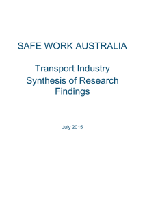 Tansport industry: Synthesis of research findings