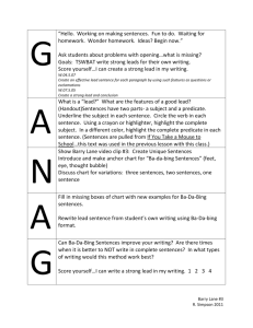 Writing: Strong Lead (5th grade) MS Word