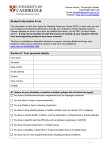 Student Information Form - Offerholders