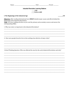 Industrial Revolution Learning Centers Packet