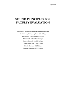 Appendix B Sound Principles for Faculty Evaluation