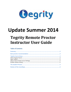 Tegrity Remote Proctor Instructor User Guide