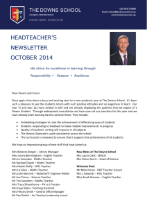 Head`s October Newsletter Oct 2014