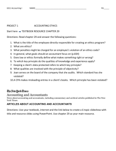 Accounting Ethics Project