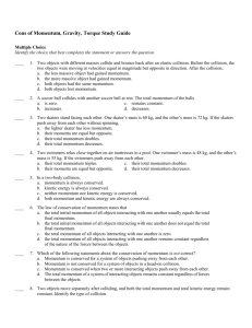 Cons of Momentum, Gravity, Torque Study Guide