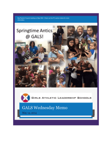 What`s Going on at GALS? - Girls Athletic Leadership Schools
