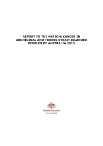 Report to the nation: Cancer in Aboriginal and