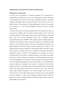 Phylogenetic reconstruction