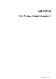 Water Body Baseline Data (WFD Step 1)