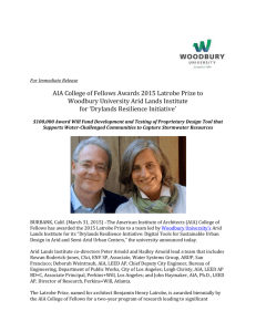 AIA College of Fellows Awards 2015 Latrobe Prize to Woodbury