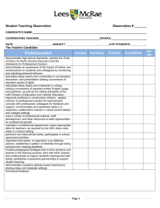 Student Teaching Observation Form