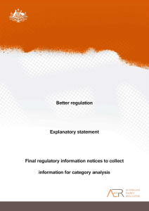 Category Analysis RIN - Australian Energy Regulator