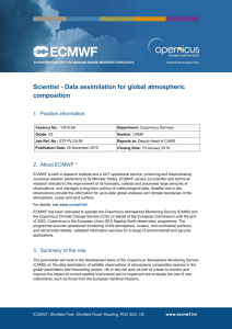 Scientist - Data assimilation for global atmospheric composition