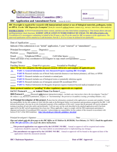 IBC Application and Amendment Form