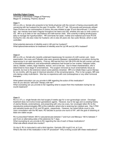 Infertility - Patient Cases