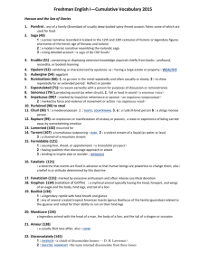 Freshman Cumulative Vocab 2015