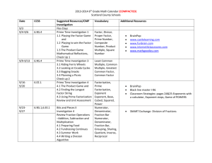 2013-2014 6th Grade Math Calendar (COMPACTED) Scotland