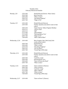 Notables 2016 February Rehearsal Schedule Monday, 2/8 2:30