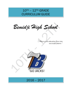 10th-12th Grade Curriculum Guide