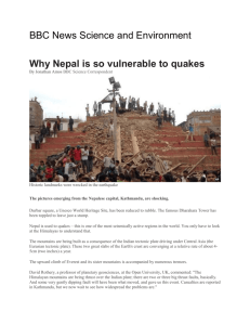 Why Nepal is so vulnerable to quakes