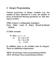 04. Integer Programming - Operations Research: A Model
