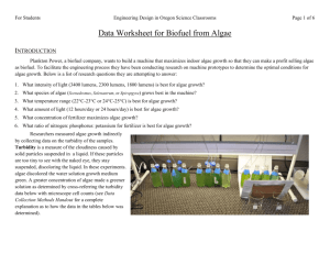 HS Biofuel from Algae Data Worksheet v1.1