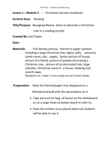 Lesson 1 / Module 2: * Christmas (secular emphasis)