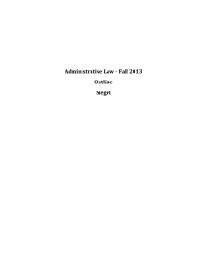 ADministrative Law Outline