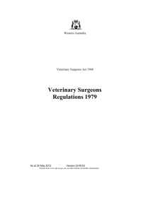 Veterinary Surgeons Regulations 1979