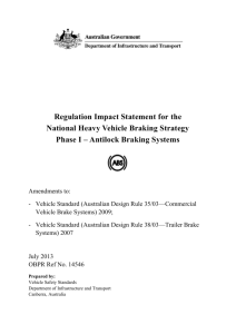 National Heavy Vehicle Braking Strategy