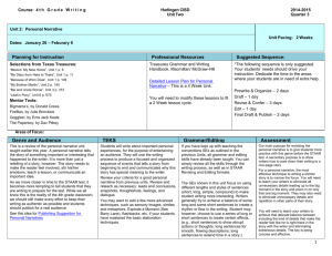 Course: 4th Grade Writing - Harlingen Consolidated Independent