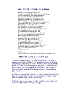 Reflective Essay Prompts Dulce Et Decorum Est Position Argument Essay Example also Sample Of An Essay Paper Dulce Et Decorum Est By Owen Essay On Violence In Schools