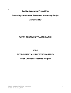 Quality Assurance Project Plan - Zender Environmental Health and