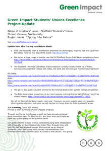 Green Impact Students` Unions Excellence Project Update