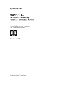 mongolian livestock sector study - Documents & Reports