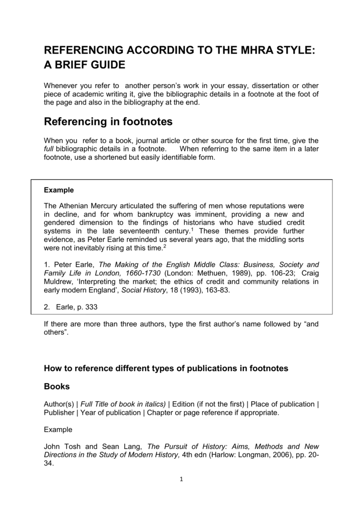 how to reference a dissertation mhra