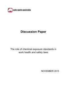 The role of chemical exposure standards in work health and safety