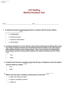 LNT Staffing Medical Assistant Test