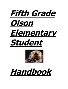 5th Grade Student Handbook