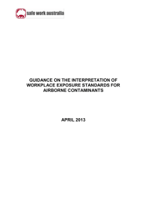 Guidance on the Interpretation of Workplace Exposure Standards for