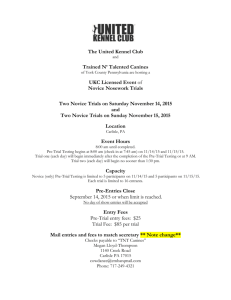 Premium List Template - Trained N` Talented Canines