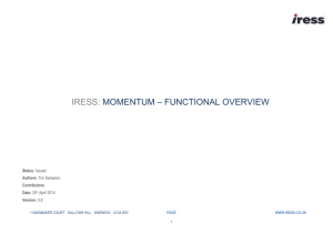 Momentum Functional Overview