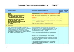Stop Search - Gwent Police